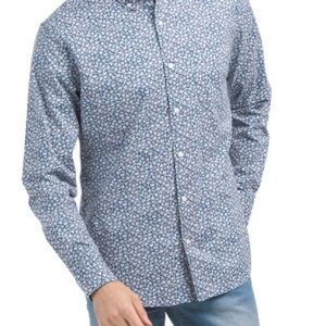Men's Blue Floral Shirt